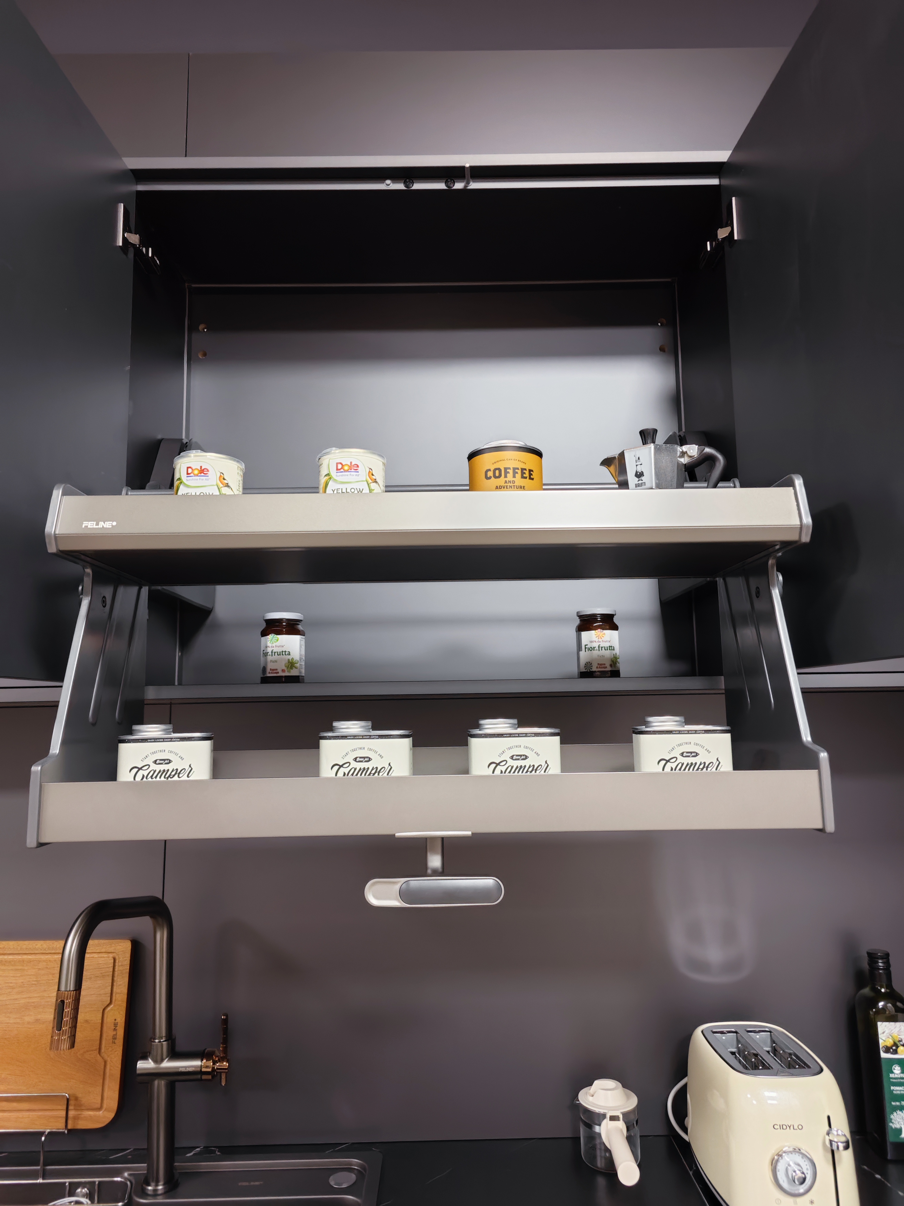Boen series double-layer lift-down wall cabinet mechanism