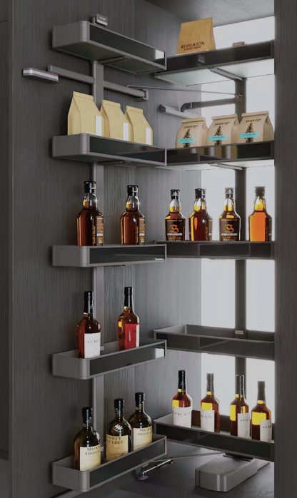 Tall pantry pull-out storage system